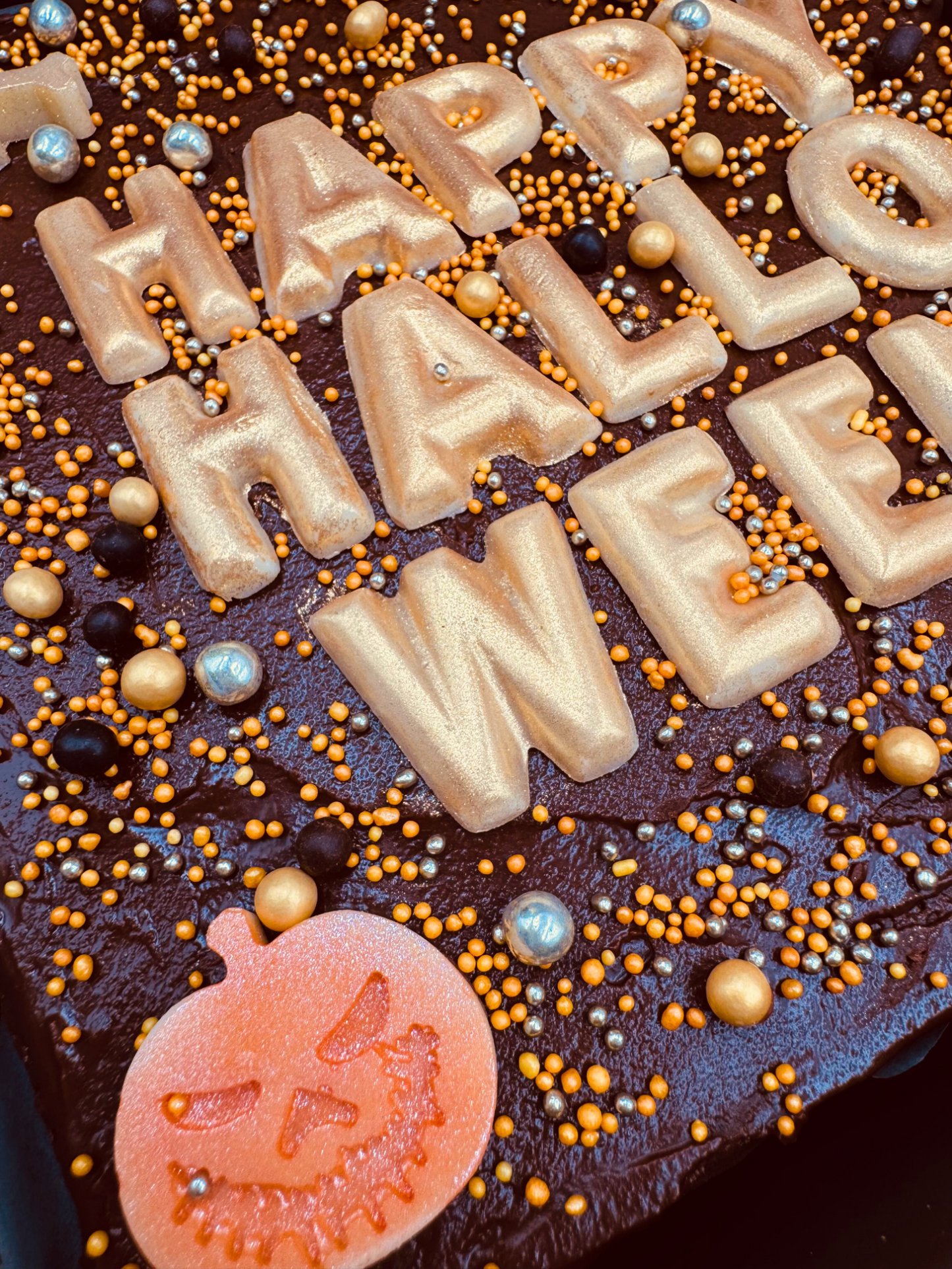 Halloween Brownie Slab